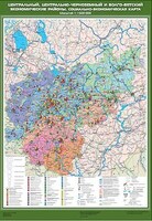 Учебн. карта "Центральный, Центрально-черноземный и Волго-Вятский экономические районы. Соц.-эк" /арт. 8297 (Ст) - ООО Александрит.