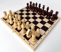 Шахматы обиходные лакированные с доской - ООО Александрит.