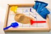 Игровой набор для экспериментов с песком "Песочница малая" (настольная, бук) / артикул 13304 - ООО Александрит. 