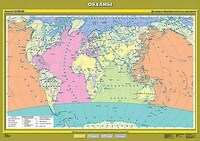 Учебн. карта "Океаны" 100х140 /арт. 8216 (Ст) - ООО Александрит. 