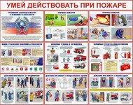 Плакаты "Действия при пожаре" /арт. 6006 (Ст) - ООО Александрит. 