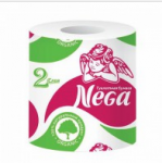 Туалетная бумага 2-х слойная "НЕГА" в индивидуальной упаковке, белая - ООО Александрит. 