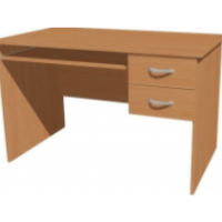 Л-1.12.2  Стол со встроенной тумбой 750*1200*700 мм - ООО Александрит. 