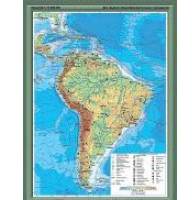 Учебная карта "Южная Америка. Физическая карта" 70х100 см / артикул 8239 - ООО Александрит. 