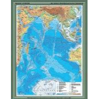 Учебная  карта "Индийский океан. Физическая карта" 70х100 см / артикул 8257 - ООО Александрит. 