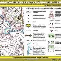 Учебн. карта "Топографическая карта и условные знаки" 70х100 /арт. 8211 (Ст) - ООО Александрит. 