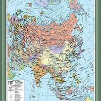 Учебн. карта "Азия. Политическая карта" 70х100 /арт. 8246 (Ст) - ООО Александрит. 
