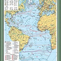 Учебн. карта "Атлантический океан. Комплексная карта" 70х100 /арт. 8223 (Ст) - ООО Александрит. 