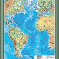 Учебн. карта "Атлантический океан. Физическая карта" 70х100 /арт. 8256 (Ст) - ООО Александрит. 