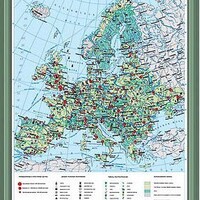 Учебн. карта "Зарубежная Европа. Хозяйственная деятельность населения" 70х100 /арт. 8252 (Ст) - ООО Александрит. 