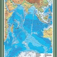 Учебн. карта "Индийский океан. Физическая карта" 70х100 /арт. 8257 (Ст) - ООО Александрит. 