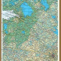 Учебн. карта "Север и Северо-Запад Европейской части России. Физическая карта" 100х140 /арт. 8294 (Ст) - ООО Александрит. 
