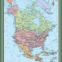 Учебн. карта "Северная Америка. Политическая карта" 70х100 /арт. 8238 (Ст) - ООО Александрит. 