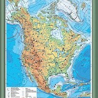 Учебн. карта "Северная Америка. Физическая карта" 70х100 /арт. 8237 (Ст) - ООО Александрит. 