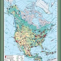 Учебн. карта "Северная Америка. Хозяйственная деятельность населения" 70х100 /арт. 8249 (Ст) - ООО Александрит. 