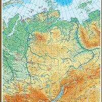 Учебн. карта "Восточная Сибирь. Физическая карта" 100х140 /арт. 8307 (Ст) - ООО Александрит. 