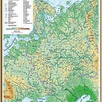 Учебн. карта "Восточно-Европейская (Русская) равнина. Физическая карта" 100х140 /арт. 8293 (Ст) - ООО Александрит. 