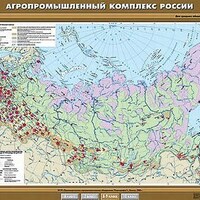 Учебн. карта "Агропромышленный комплекс России" 100х140 /арт. 8273 (Ст) - ООО Александрит. 
