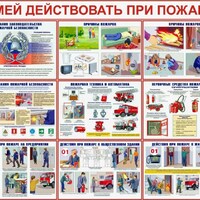 Плакаты "Действия при пожаре" /арт. 6006 (Ст) - ООО Александрит. 