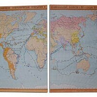Учебная карта "Важнейшие географические открытия" (матовое, 2-стороннее лам.) /арт. 5514 (Ст) - ООО Александрит. 