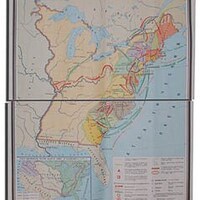 Учебная карта "Война за независимость и образование США (1775-1783)" (матовое, 2-стороннее лам.) /арт. 5522 (Ст) - ООО Александрит. 