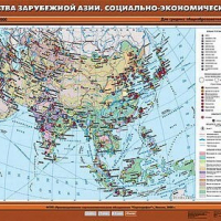 Учебн. карта "Государства Зарубежной Азии. Социально-экономическая карта" 70х100 /арт. 8330 (Ст) - ООО Александрит. 