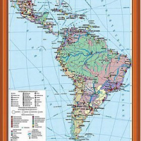 Учебн. карта "Государства Латинской Америки. Социально-экономическая карта" 70х100 /арт. 8333 (Ст) - ООО Александрит. 