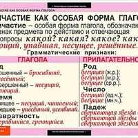 Таблицы демонстрационные "Русский язык. Причастие и деепричастие" /арт. 6485 (Ст) - ООО Александрит. 