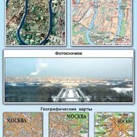 Таблица демонстрационная "Виды изображений земной поверхности" (винил 70х100) /арт. 10120 (Ст) - ООО Александрит. 